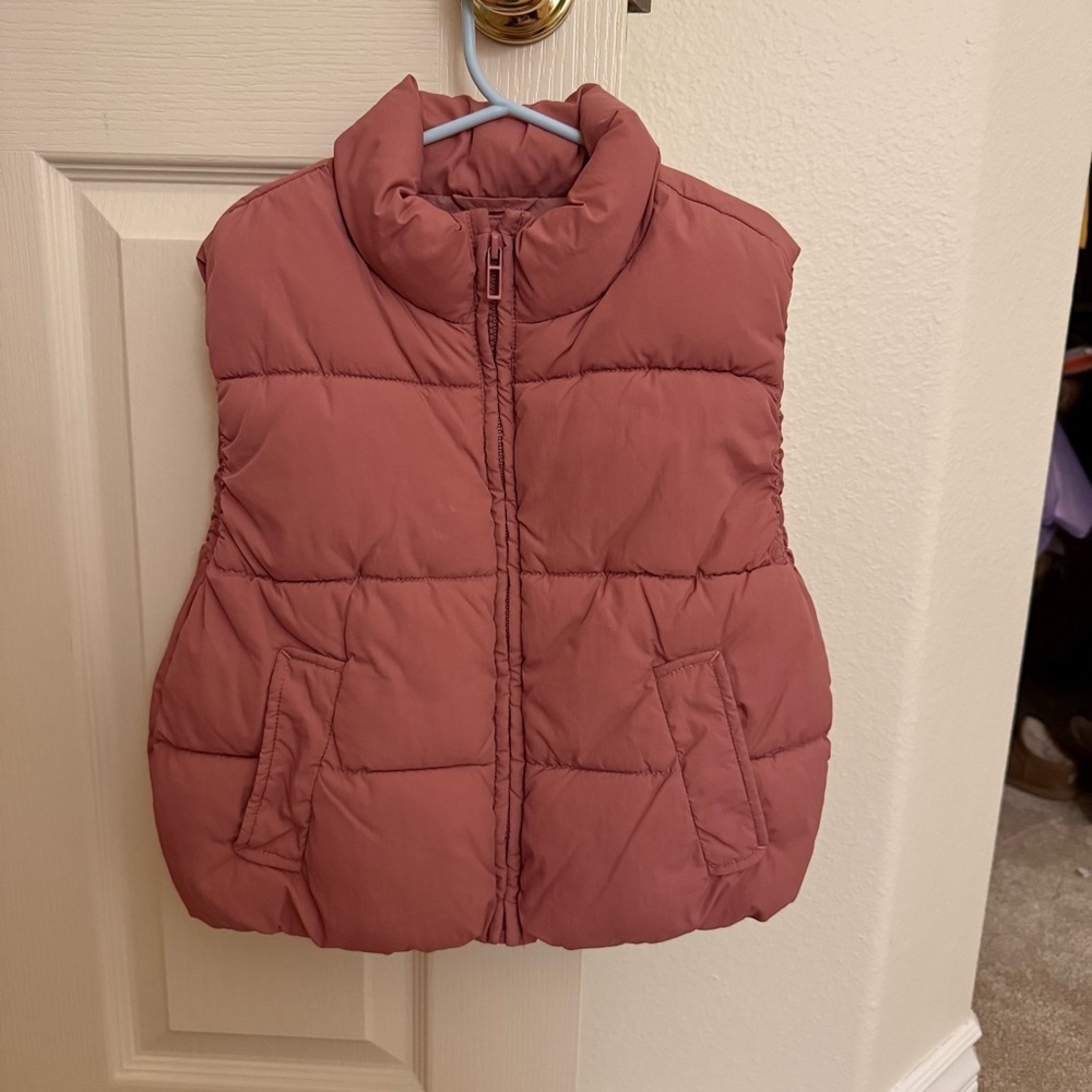 Zara Kids Dusty Rose Pink Puffer Vest